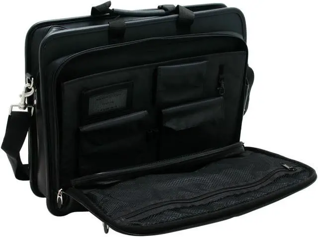 Alt view image 2 of 7 - Targus Black 17" Deluxe Leather Laptop Case TLE400