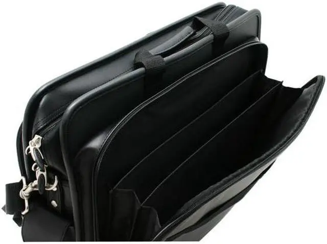 Alt view image 5 of 7 - Targus Black 17" Deluxe Leather Laptop Case TLE400