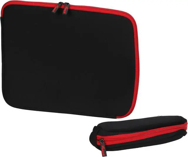 Alt view image 2 of 8 - Rosewill Black/Red 13.3" Notebook Sleeve with AC Adapter Pouch Model RBG-13301SV