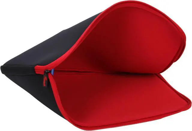 Alt view image 7 of 14 - Rosewill Black/Red 17" Notebook Sleeve with AC Adapter Pouch Model RBG-17001SV