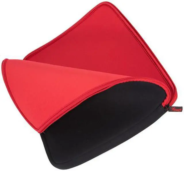 Alt view image 8 of 14 - Rosewill Black/Red 17" Notebook Sleeve with AC Adapter Pouch Model RBG-17001SV