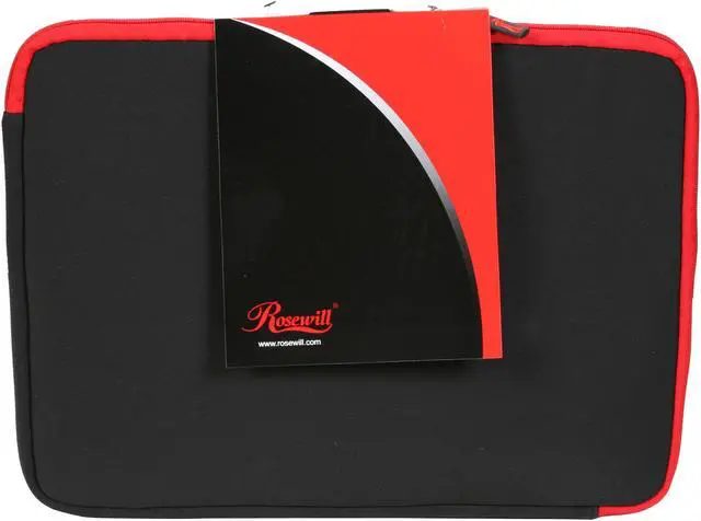 Alt view image 2 of 7 - Rosewill Black/Red 16" Notebook Neoprene Sleeve with AC Adapter Pouch Model RBG-16001SV