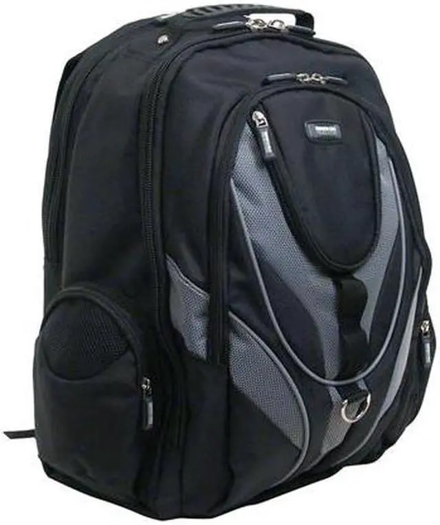 Main image of Kenneth Cole Reaction Black/Charcoal Gray Computer Backpack Model 5702358