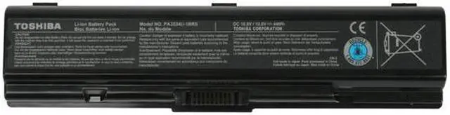 Alt view image 2 of 3 - TOSHIBA PA3534U-1BRS Primary 6-Cell Li-Ion Battery Pack