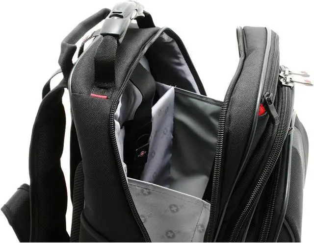 Alt view image 11 of 19 - Wenger Black 15"/15.4" SAHARA Computer Backpack Model WA-7402-14