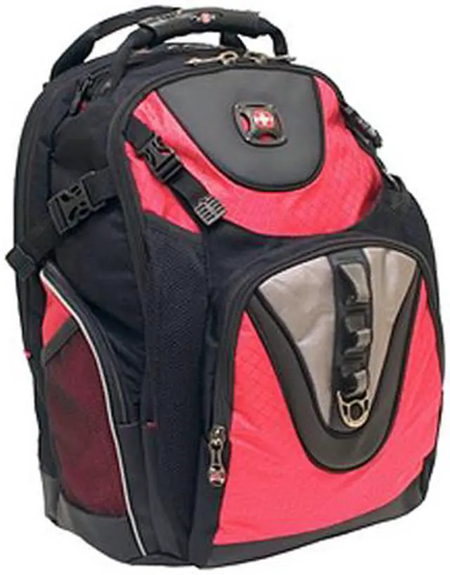 Alt view image 2 of 5 - Swissgear  MAXXUM 15.4" GA-7303-13F00 Laptop Computer Backpack-Red