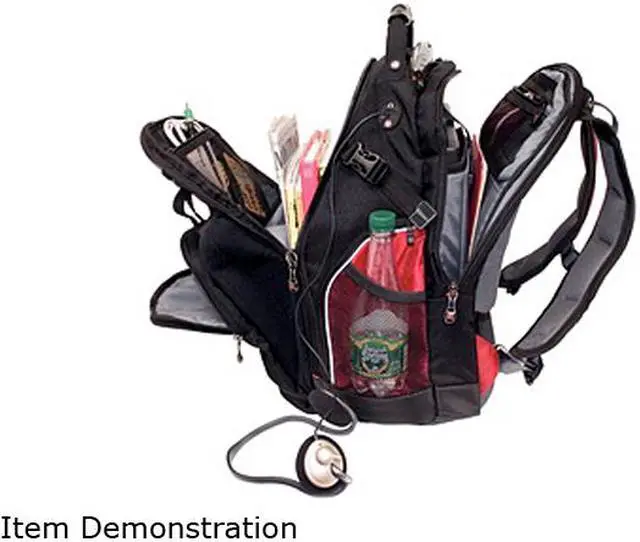 Alt view image 5 of 5 - Swissgear  MAXXUM 15.4" GA-7303-13F00 Laptop Computer Backpack-Red