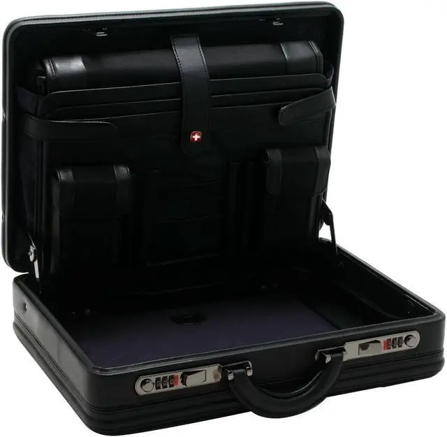 Alt view image 2 of 7 - Wenger Black 15.4" ESCORT Computer Attache Case Model WA-7244-02F00