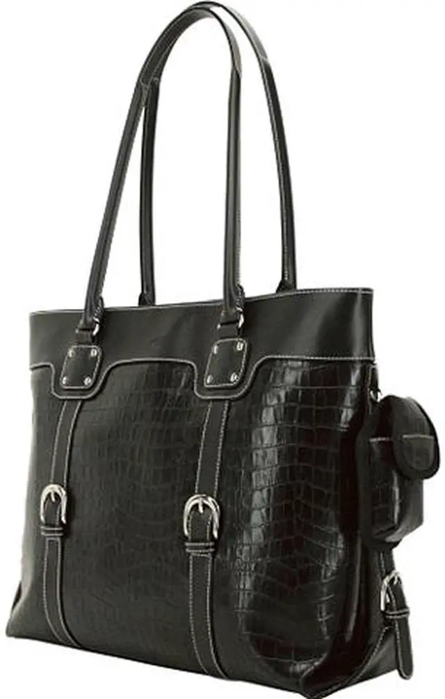 Main image of Mobile Edge 15.4'' Black Faux-Croc Signiture Tote Notebook Case Model METSC1