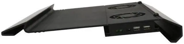 Alt view image 2 of 5 - COOLMAX 2 Fans Aluminum Notebook Cooling Pad w/ 2 USB ports NB-400