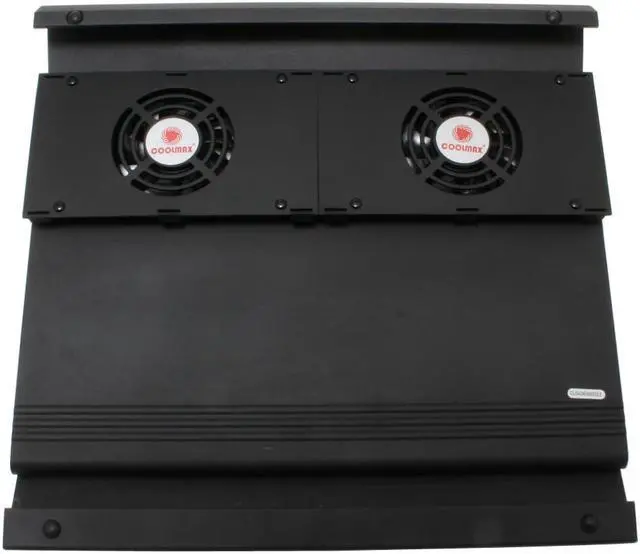 Alt view image 3 of 5 - COOLMAX 2 Fans Aluminum Notebook Cooling Pad w/ 2 USB ports NB-400