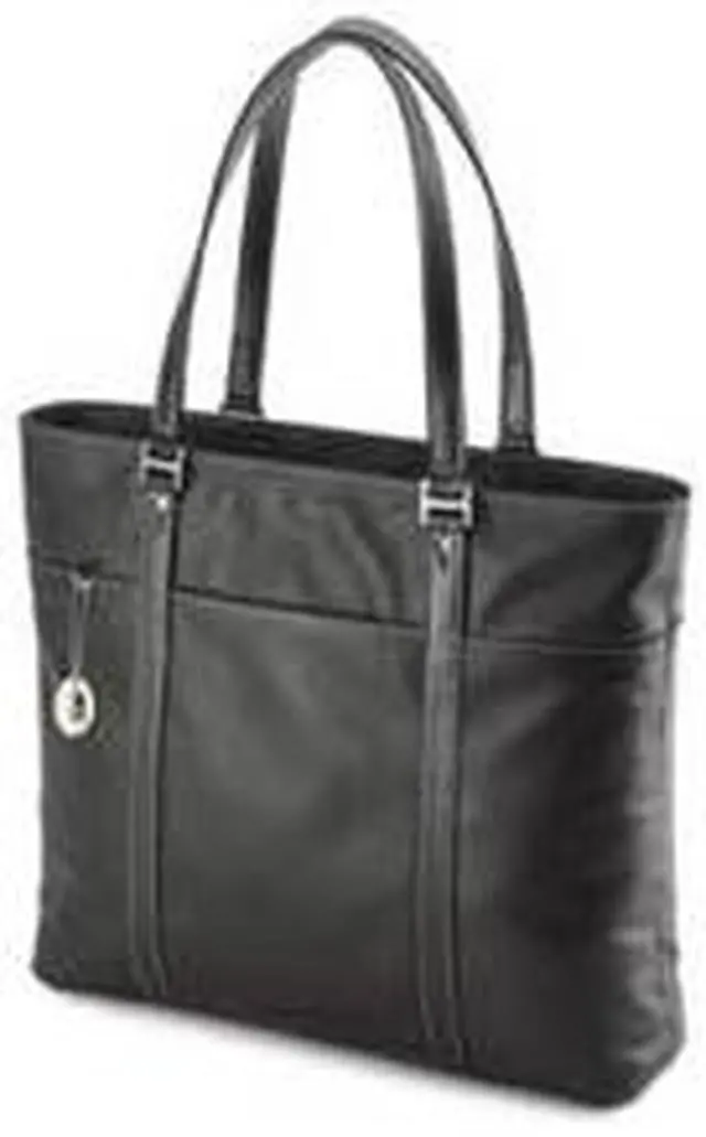 Main image of Mobile Edge Black Leather Ultra Tote - 15.4" PC/17" MacBook Model METL01-15