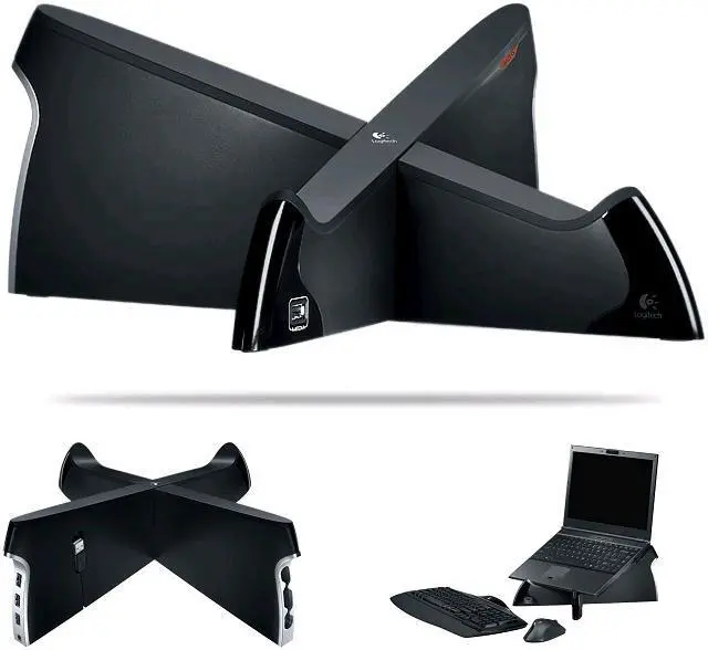 Alt view image 6 of 6 - Logitech Alto Connect Notebook Stand + 4-Port USB Hub 939-000006