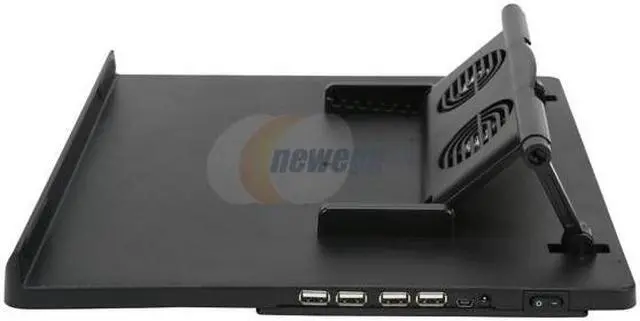 Alt view image 3 of 7 - BYTECC Adjustable + 4ports USB Hub Quiet Notebook Cooler NC-768