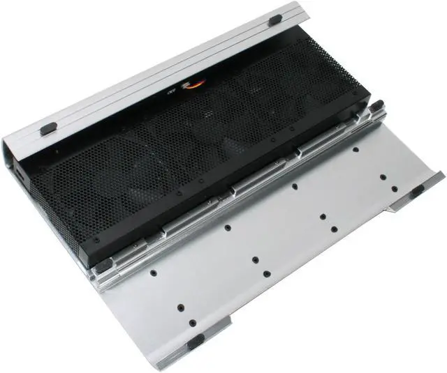 Alt view image 6 of 12 - NZXT SILVER Aluminum Notebook cooler w/ 3 120mm adjustable fans CRYO LX