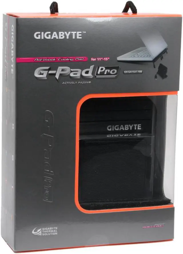 Alt view image 8 of 8 - Gigabyte G-Pad Pro Notebook Cooling GH-GA15A1-FBB