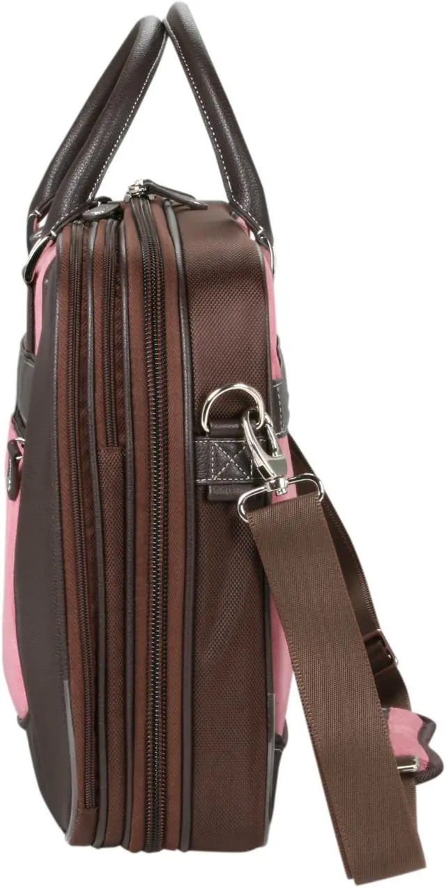 Alt view image 3 of 7 - Mobile Edge Pink ScanFast Checkpoint Friendly Element Briefcase - 16" PC/17" Mac Model MESFEBX