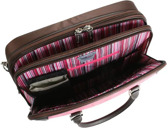 Alt view image 6 of 7 - Mobile Edge Pink ScanFast Checkpoint Friendly Element Briefcase - 16" PC/17" Mac Model MESFEBX