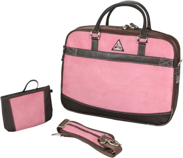 Alt view image 7 of 7 - Mobile Edge Pink ScanFast Checkpoint Friendly Element Briefcase - 16" PC/17" Mac Model MESFEBX