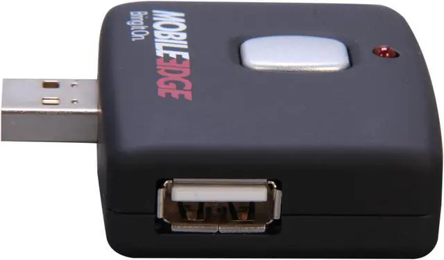 Alt view image 5 of 7 - Mobile Edge - 4 Port USB Hub - Push Button Connector