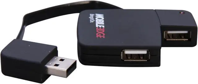 Alt view image 5 of 7 - MOBILE EDGE MEAH04 Slim-Line 4-Port USB 2.0 Hub