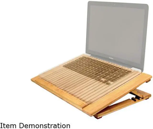 Alt view image 2 of 3 - macally Bamboo Notebook Cooling Stand ECOFANPRO