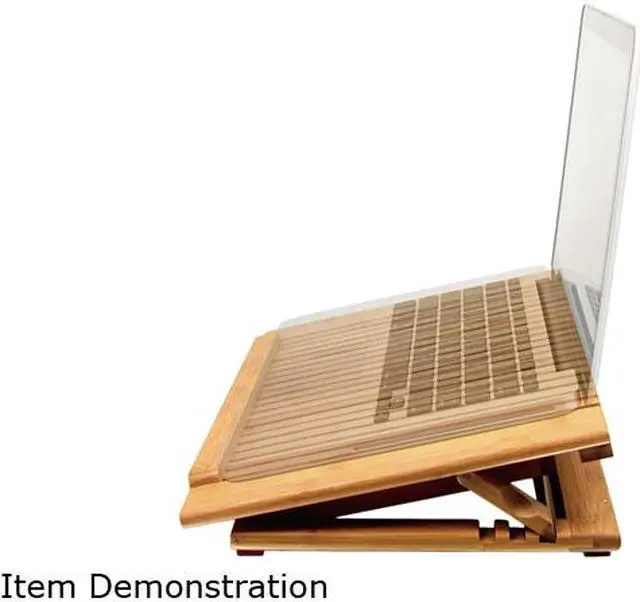 Alt view image 3 of 3 - macally Bamboo Notebook Cooling Stand ECOFANPRO