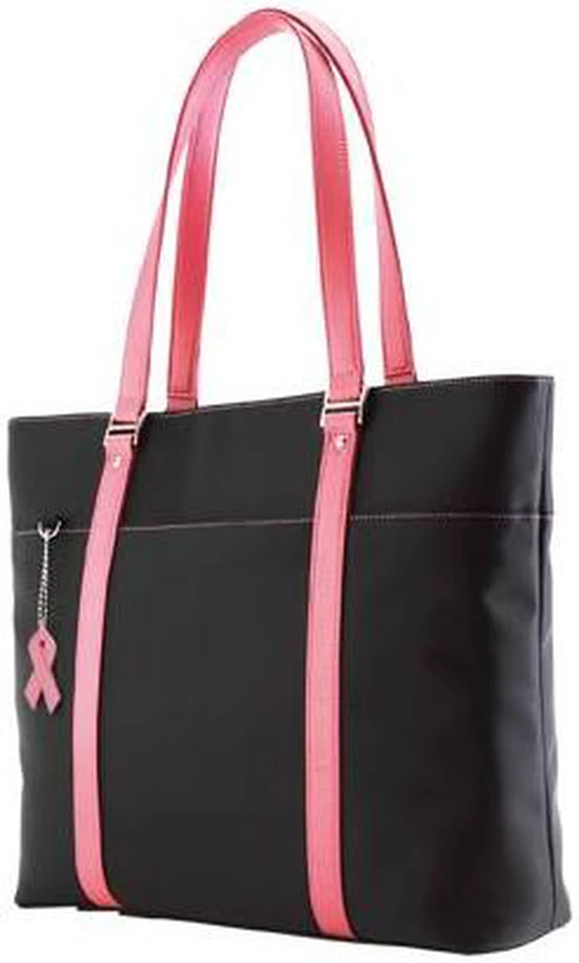 Main image of Mobile Edge - Breast Cancer Awareness MicroFiber 15.6" Tote - Black w/Pink Straps