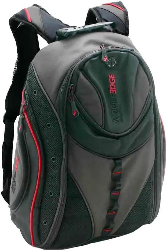 Alt view image 3 of 14 - Mobile Edge Black/Red Express Laptop Backpack - 16" PC/17" MacBook Model MEBPE7