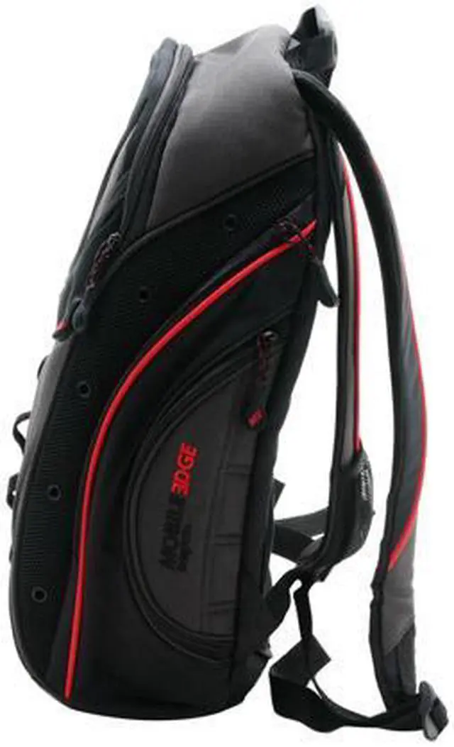 Alt view image 9 of 14 - Mobile Edge Black/Red Express Laptop Backpack - 16" PC/17" MacBook Model MEBPE7