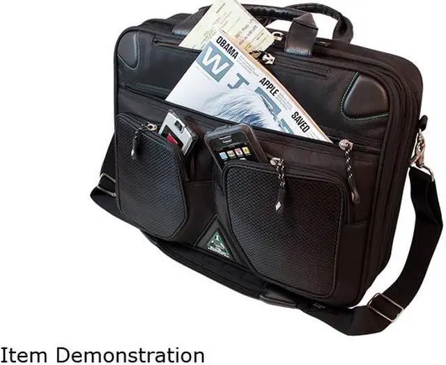 Alt view image 5 of 6 - Mobile Edge Black 16" PC/17" MacBook ScanFast Checkpoint Friendly Briefcase 2.0 Model MESFBC2.0
