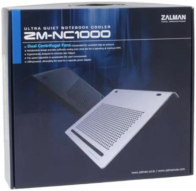 Alt view image 6 of 6 - ZALMAN Ultra Quiet Notebook Cooler ZM-NC1000 Silver
