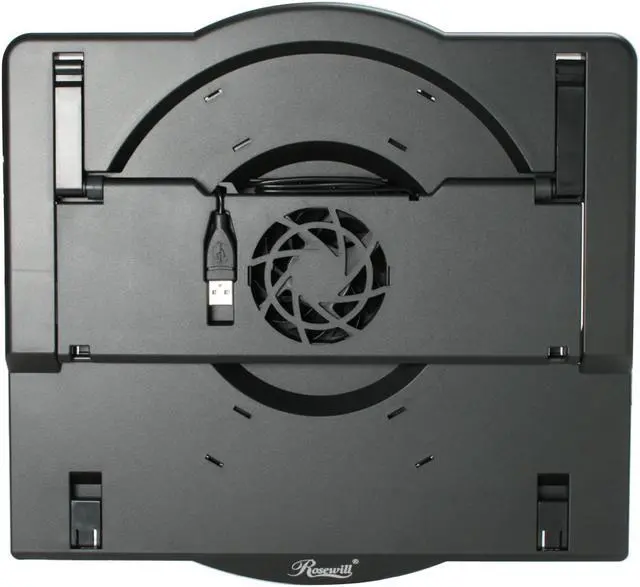 Alt view image 4 of 8 - Rosewill 12"-15.4" Notebook Cooler with 360-degree Swivel Base RNA-5000