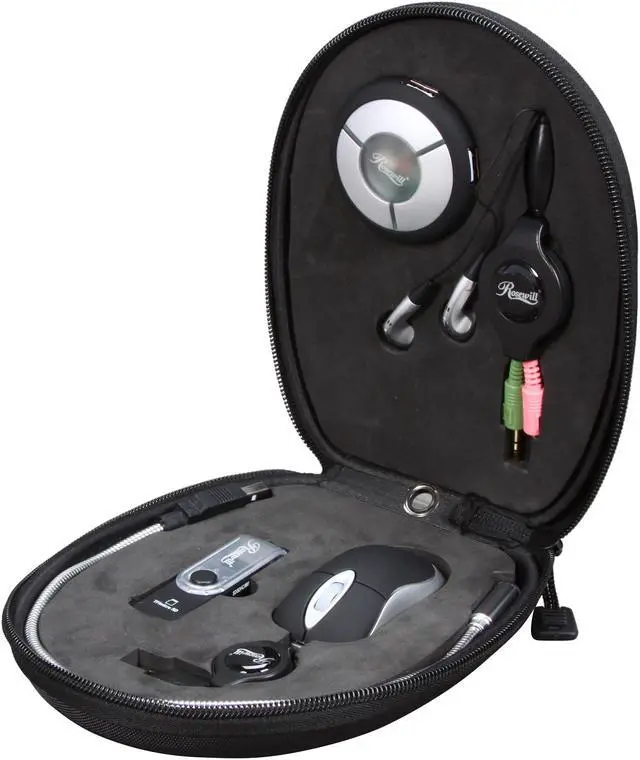 Alt view image 3 of 4 - Rosewill Laptop Travel Kit (5 PCs: Mouse, Headset,  Card Reader, USB Hub & Light) RNA-E3010