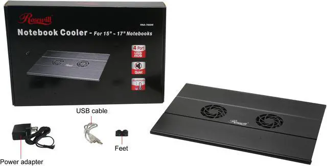 Alt view image 7 of 7 - Rosewill 15.4" - 17" Notebook Cooler with 4-Port USB Hub RNA-7600W