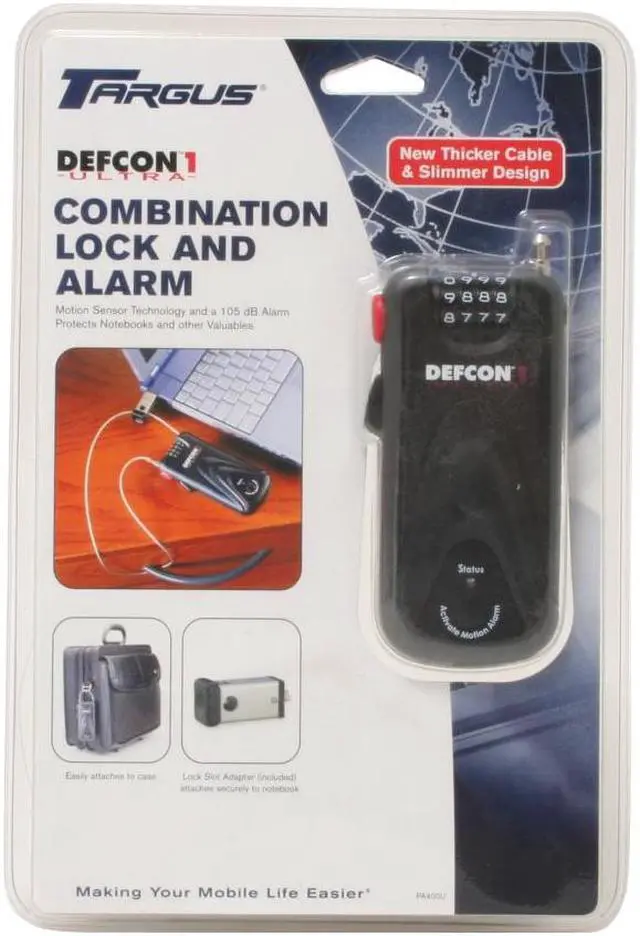 Alt view image 3 of 3 - Targus DEFCON 1 Ultra Notebook Computer Security System PA400U