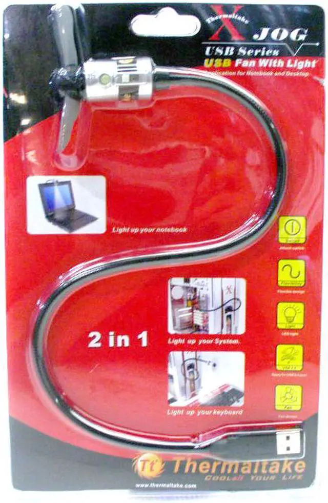 Alt view image 2 of 3 - Thermaltake Xjog A2036 USB Fan w/ White Light