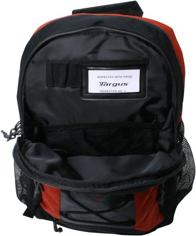 Alt view image 10 of 12 - Targus Black & Orange 15.4" Gerney Backpack Model TSB028US