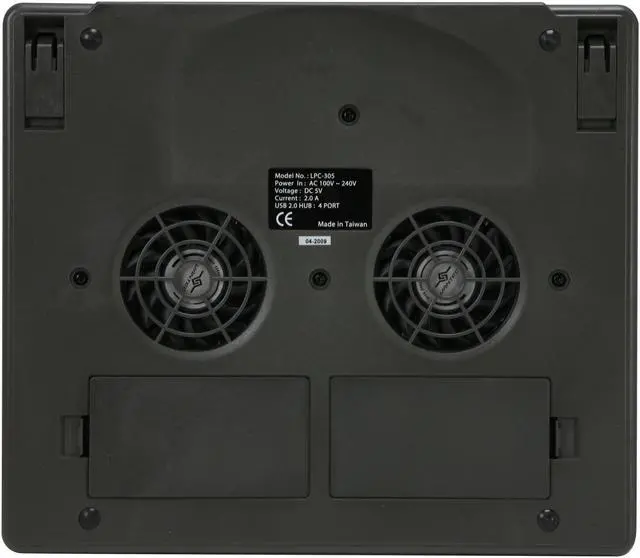 Alt view image 5 of 6 - VANTEC LapCool2 Notebook Cooler with 4 USB2.0 ports LPC-305