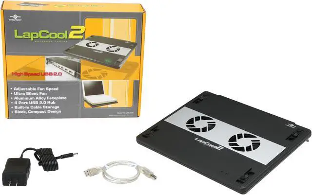 Alt view image 6 of 6 - VANTEC LapCool2 Notebook Cooler with 4 USB2.0 ports LPC-305