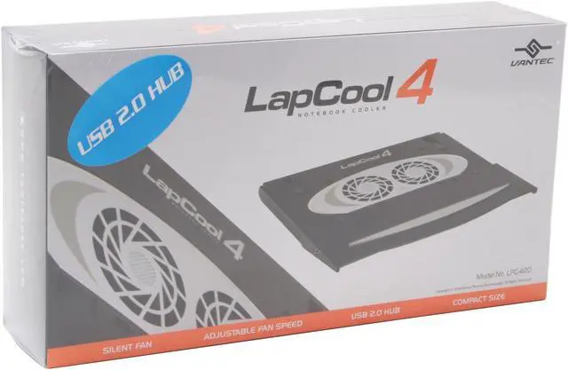 Alt view image 4 of 4 - VANTEC LapCool4 Notebook Cooler LPC-420