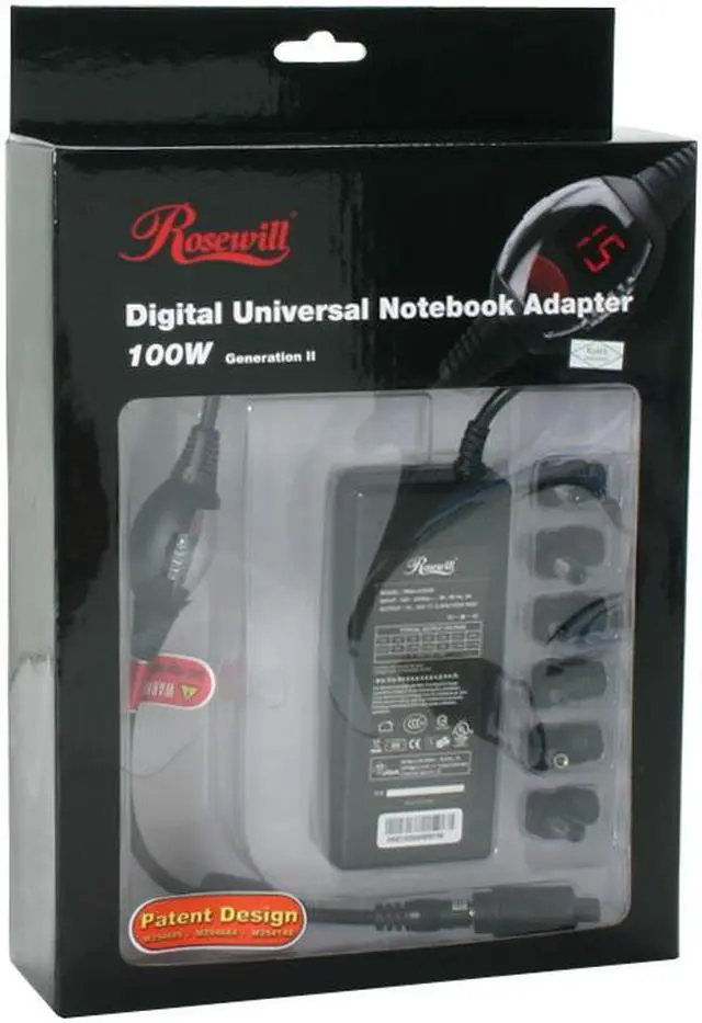 Alt view image 16 of 16 - Rosewill RNA-U100W (Generation II) Universal Notebook Power Adapter 100W
