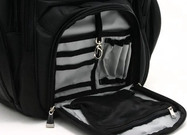 Alt view image 2 of 7 - Kensington Black Contour Backpack Model K62238