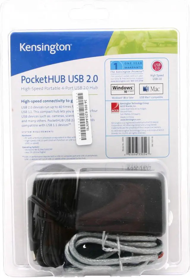 Alt view image 2 of 3 - Kensington PocketHub USB 2.0 33054