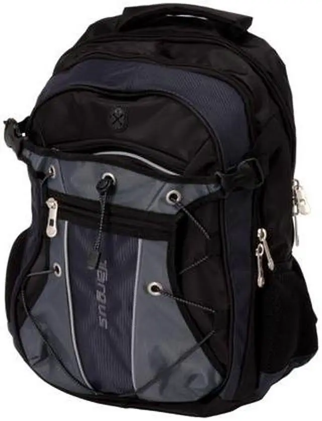 Alt view image 3 of 9 - Targus Black/Navy League Backpack for 15.4" Notebook Model TSB07501US