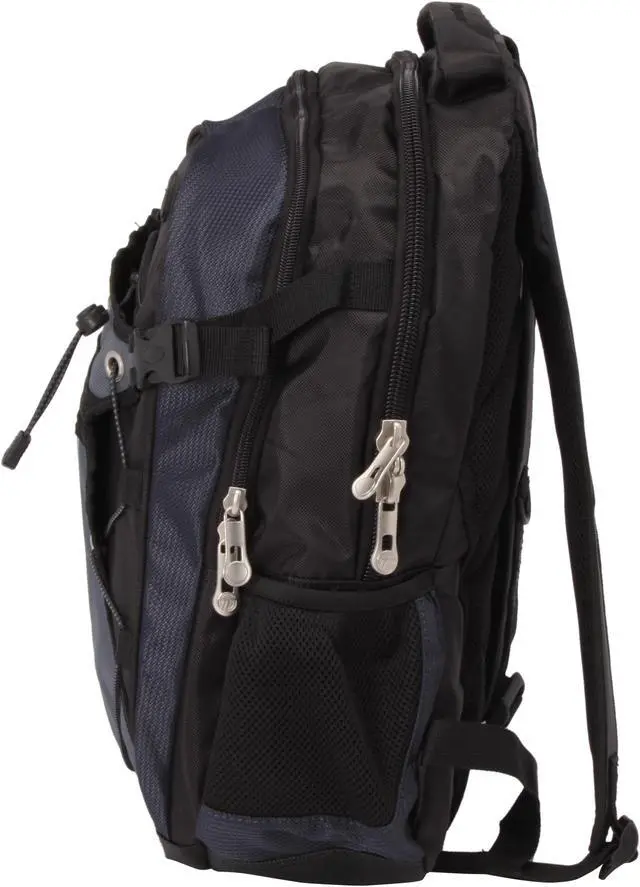 Alt view image 4 of 9 - Targus Black/Navy League Backpack for 15.4" Notebook Model TSB07501US