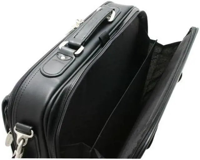 Alt view image 6 of 8 - Targus Clamshell 15.4" Traditional Leather Laptop Case, Blk, CLN5