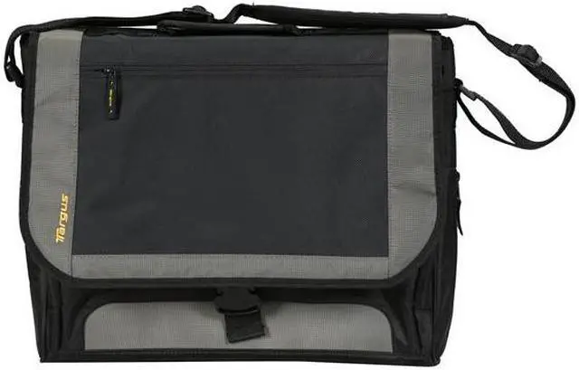 Alt view image 2 of 8 - Targus Black/Gray/Yellow 17" CityGear Miami Messenger Notebook Case Model TCG200