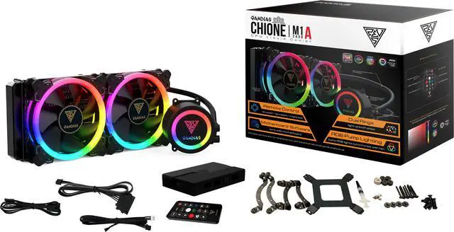 Alt view image 3 of 3 - GAMDIAS CHOINE M1A 240R 240mm RGB All-In-One CPU Liquid Cooler