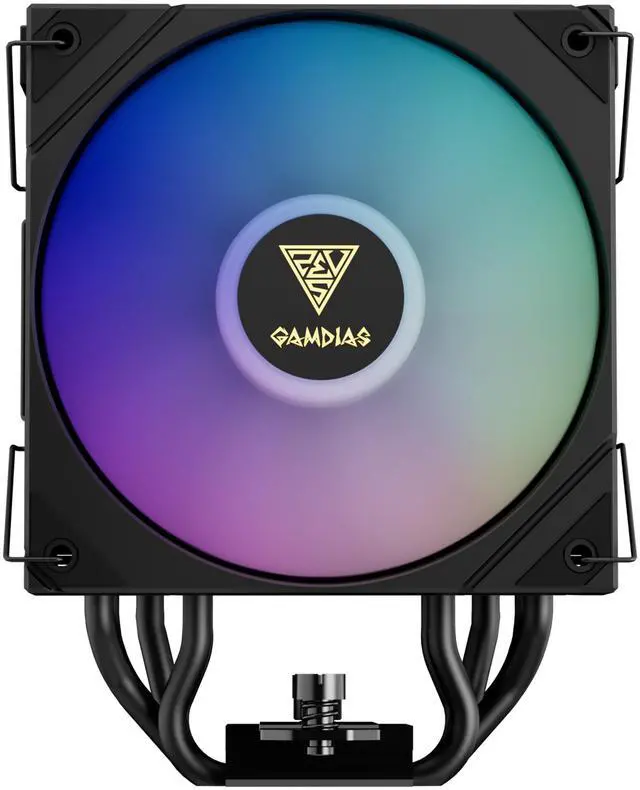 Alt view image 4 of 9 - Gamdias Boreas M2-51D ARGB CPU Air Cooler with Digital Display, 5 Copper Heat Pipes, 120mm Hydraulic Bearing PWM ARGB Fan, Support LGA 1700/1151/1150/1155/1156/1200/2011/2066/AM5/AM4